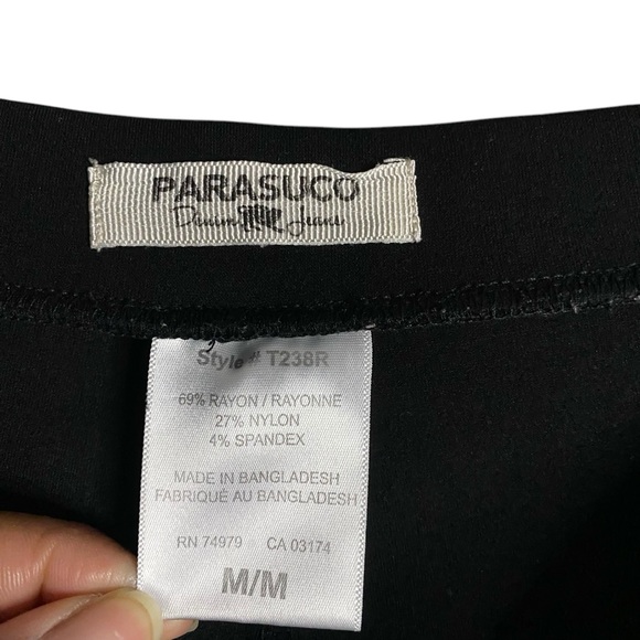 Parasuco Women's Black Patterned Pull-on Pant - Picture 4 of 8